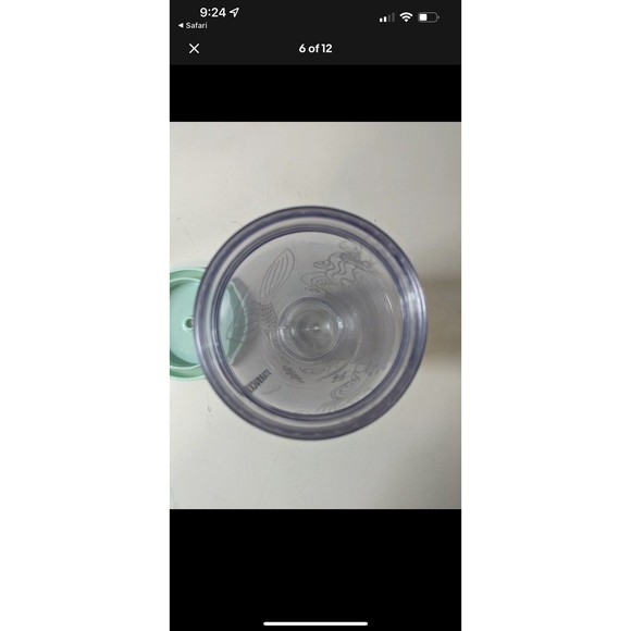 STARBUCKS 2018 Clear Acrylic Tumbler  W/Gold Siren 16oz W/Straw - RARE - Picture 8 of 9